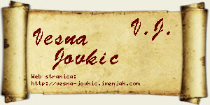 Vesna Jovkić vizit kartica